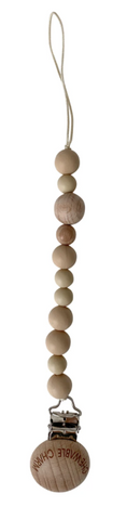 Chewable Charm Petite Pacifier Clip- Tan