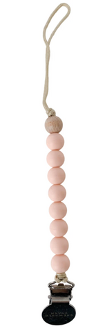 Chewable Charm Crew Pacifier Clip- Pale Blush