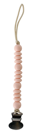 Chewable Charm Grace Pacifier Clip- Pale Blush