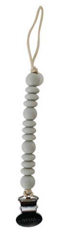 Chewable Charm Grace Pacifier Clip- Grey