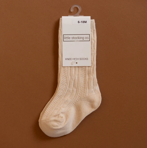 Vanilla Cream Knee High Socks