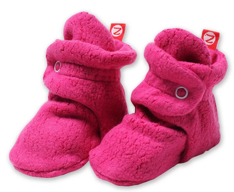 Zutano Cozie Fleece Stay-On Bootie - Fuschia
