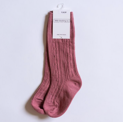 Mauve Knee High Socks