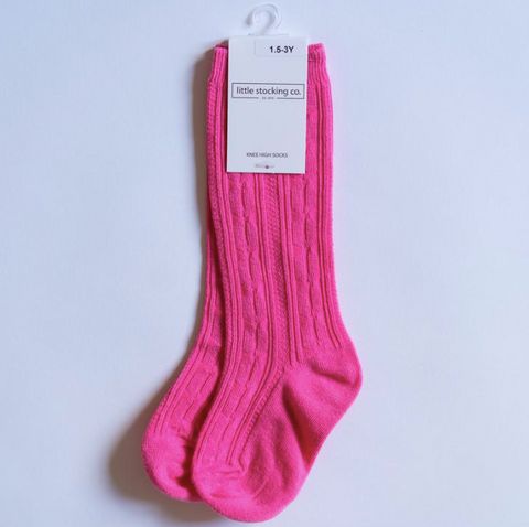 Hot Pink Knee High Socks