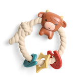 Ritzy Rattle™ Highland Cow  Silicone Teether Rattles