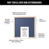 15x15 Navy Blue Magnetic Chalkboard
