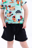 Jet Black Bamboo/Cotton Shorts
