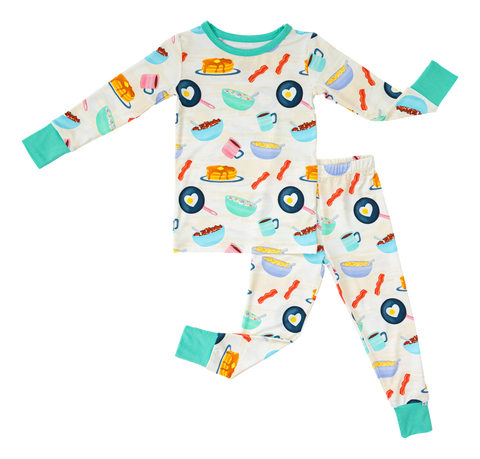 Breakfast Club Two Piece Long Sleeve Pajama Set