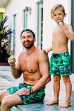 Beau Hudson Kid's Jungle Grid Swim Shorts- FINAL SALE