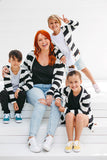 Beau Hudson Black and White Knit Stripe Cardigan- Adult- FINAL SALE