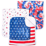 Copper Pearl Single Burp Cloth- Patriot