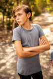 Beau Hudson Raw Edge Smoke Tee- FINAL SALE