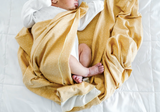 Copper Pearl Knit Swaddle Blanket- Marigold