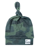 Copper Pearl Top Knot Hat in Hunter