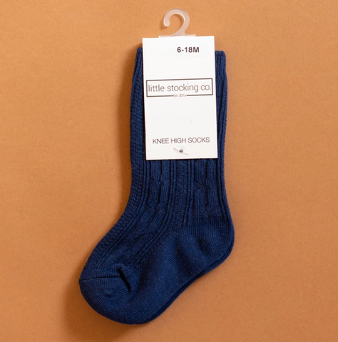 Navy Knee High Socks