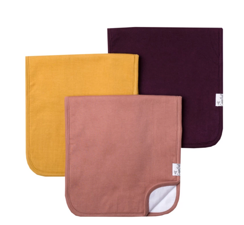Copper Pearl Single Burp Cloth- Jade