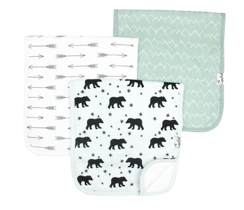 Copper Pearl Single Burp Cloth- Archer