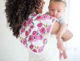Copper Pearl Single Burp Cloth- Bloom