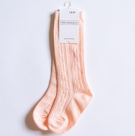 Peach Blossom Knee High Socks