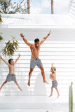 Beau Hudson Kid's Black and White Striped Swim Shorts- FINAL SALE