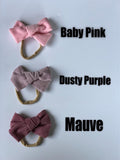 Corduroy Bow on Nylon