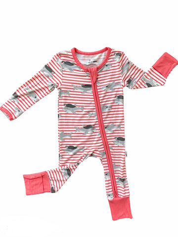 ZEUS PIRATE SHARKS CONVERTIBLE ROMPER